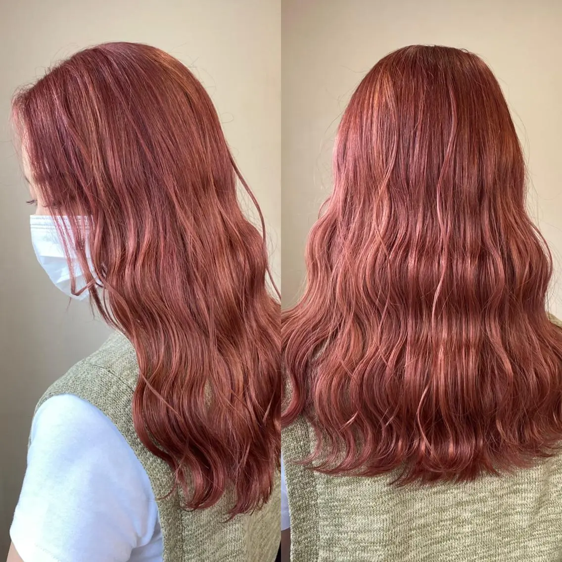 ロング カラー ピンクカラー カット ヘアカラー トリートメント 梅田中崎町髪質改善 /オキヒロト/エコルのヘアスタイル