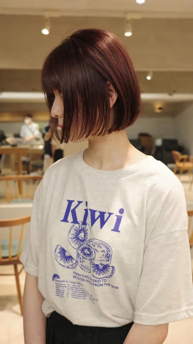 ショート カット 縮毛矯正 トリートメント miyu /色素薄め Oliveのヘアスタイル