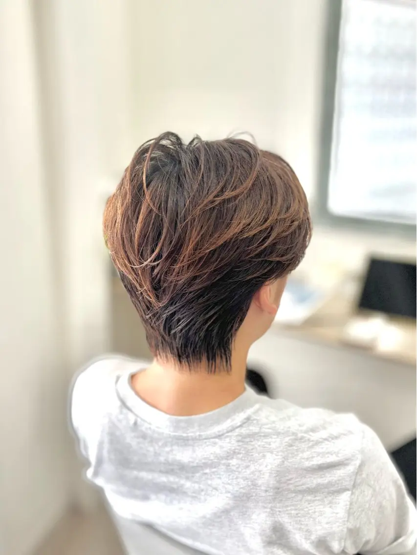 ショート パーマ ニュアンスパーマ カット Rihito ｜AsK豊中のヘアスタイル