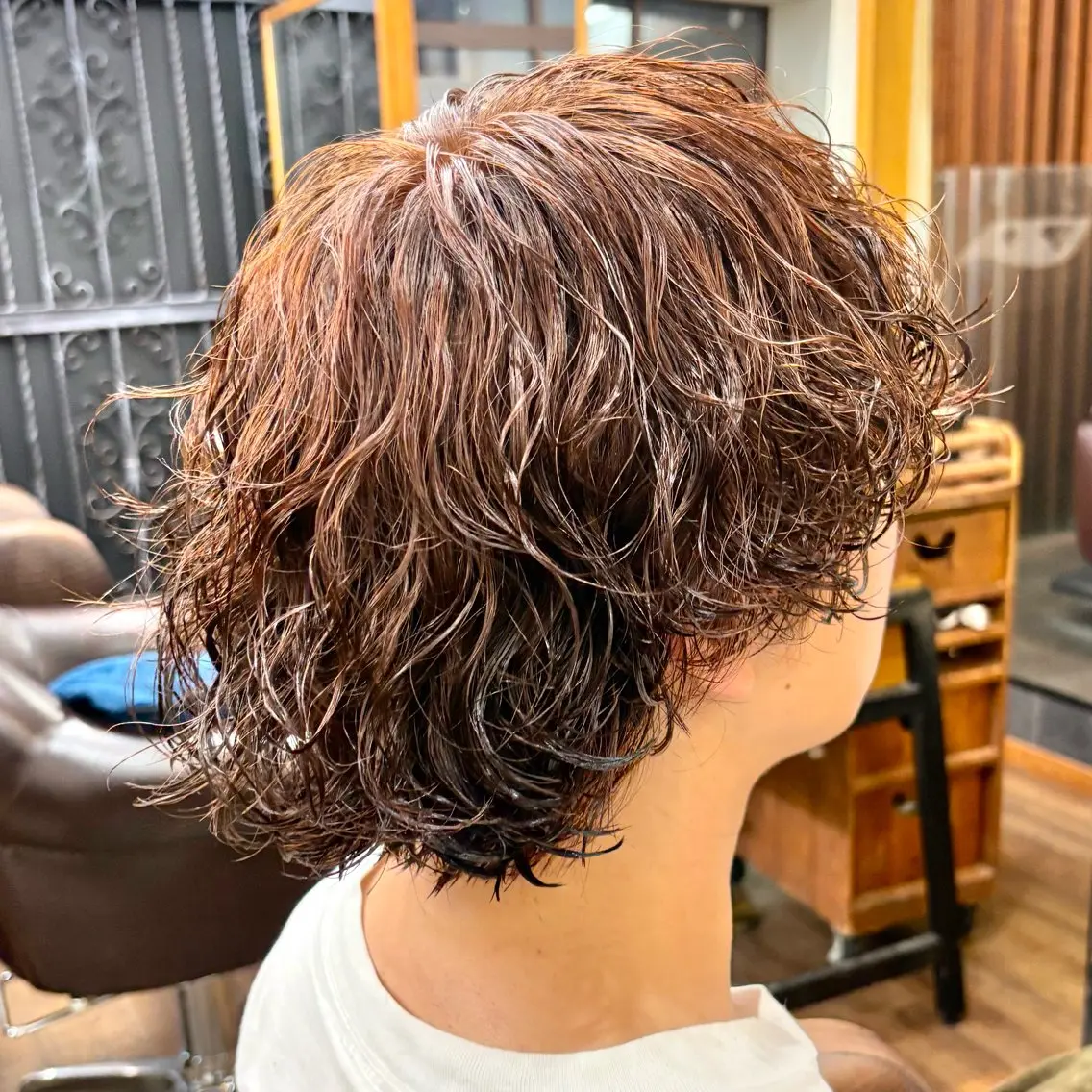 ミディアム カラー パーマ メンズ カット ヘアカラー パーマ トリートメント 💈直毛×ツイスパの プロ🥷清水のヘアスタイル