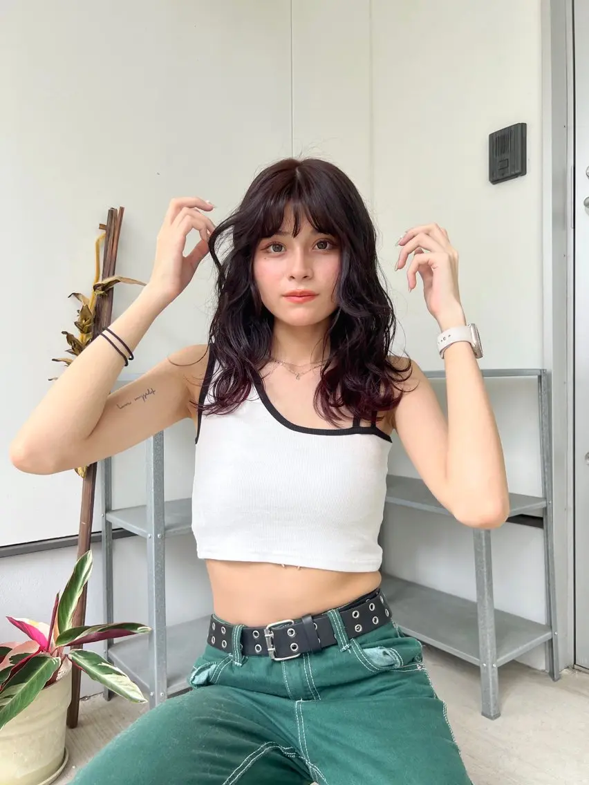 ロング カット ヘアカラー トリートメント 山本 晶大のヘアスタイル