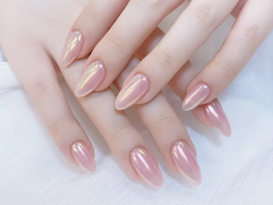 ネイル チークネイル 成人式 フレンチネイル グラデーション 氷ネイル・うるうるネイル ハンドネイル DUO MI nail salonのネイルデザイン