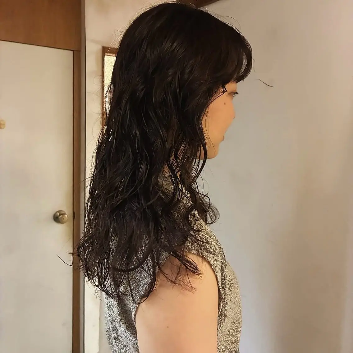 ロング パーマ 透明感カラー/ くるくるパーマミウのヘアスタイル