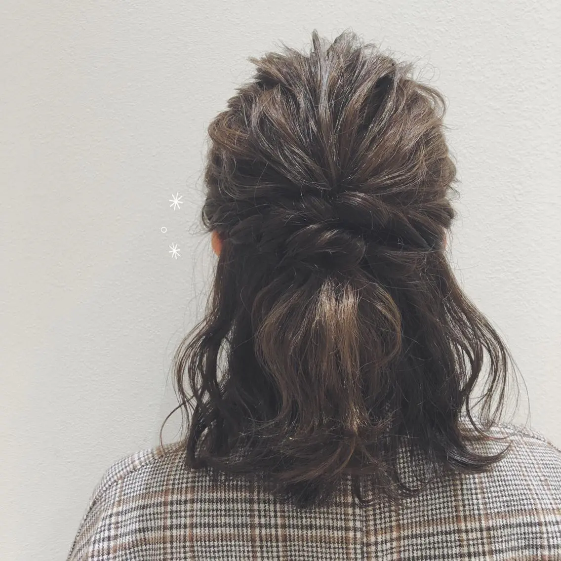 セミロング カラー ヘアアレンジ ハーフアップ アイブロウ 🍋黒瀬梨央の眉毛・アイブロウイメージ