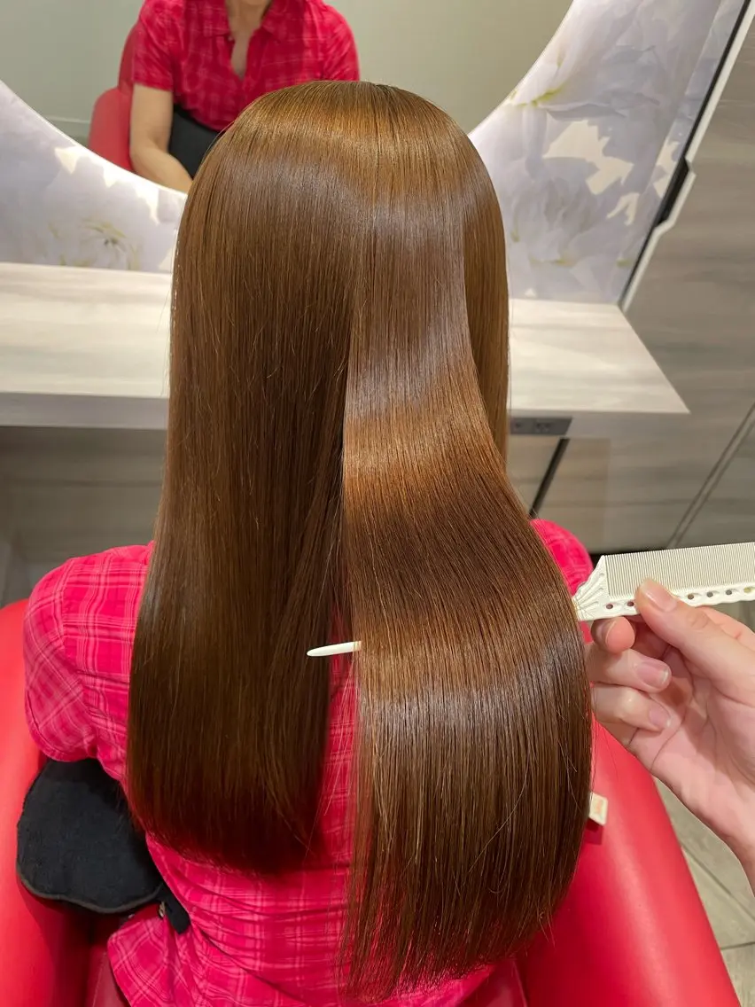 ロング 縮毛矯正 トリートメント 清水 香理のヘアスタイル