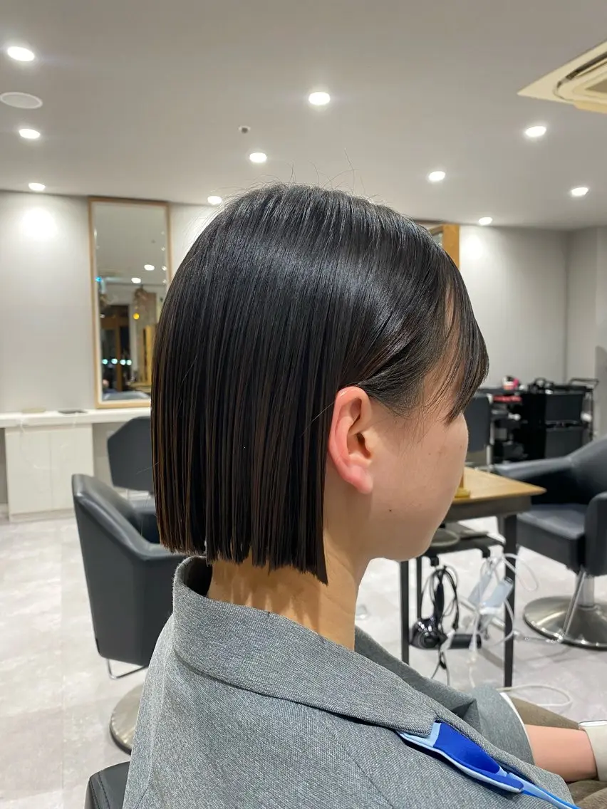 ショート ボブ 間城 樹里のヘアスタイル