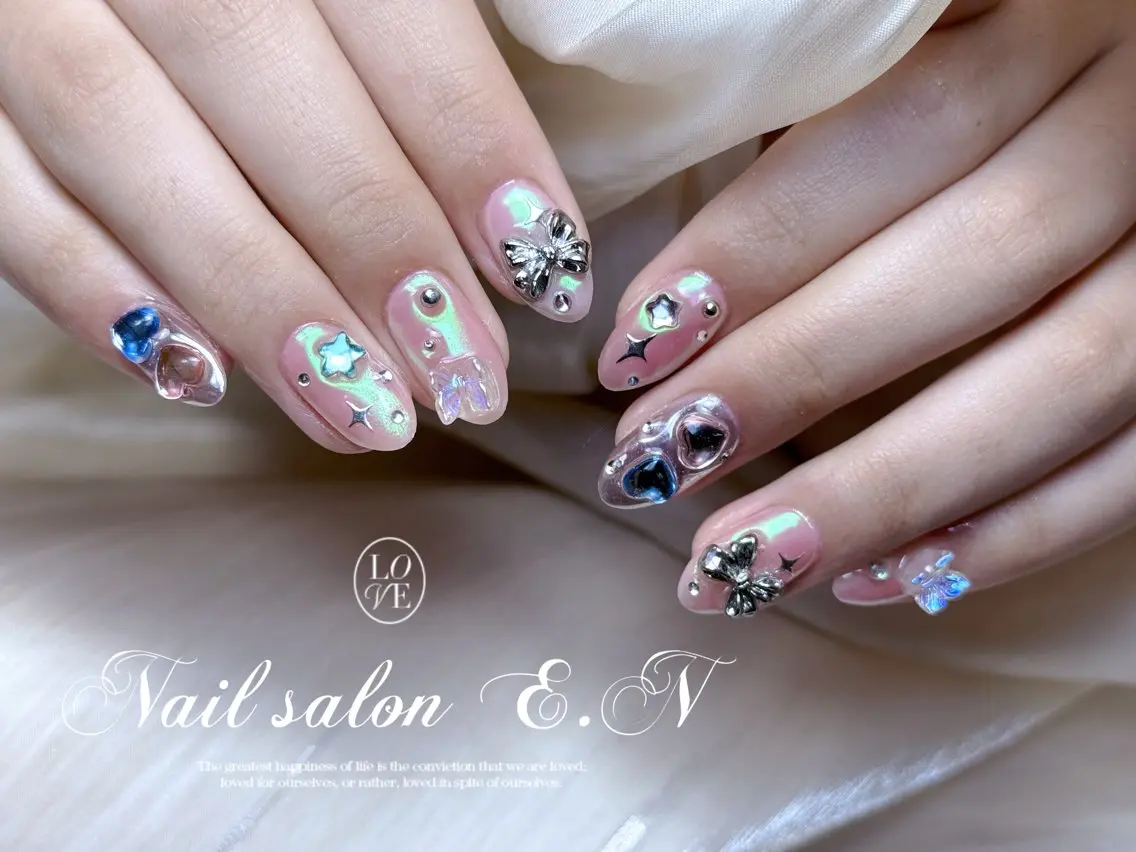 ネイル E.N🦋 長さ出し/持ち込みのネイルデザイン