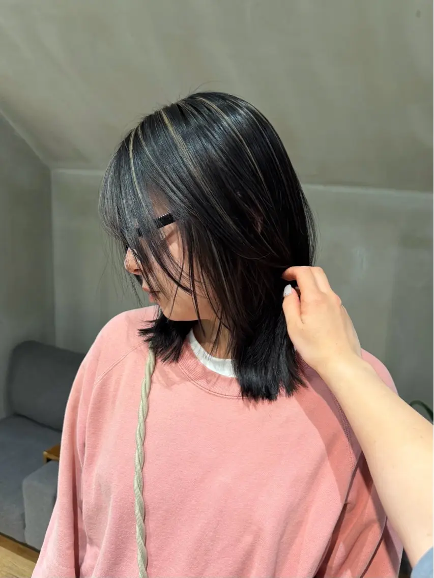 ミディアム ハイライト mei🪽 カラー/パーマモデルのヘアスタイル