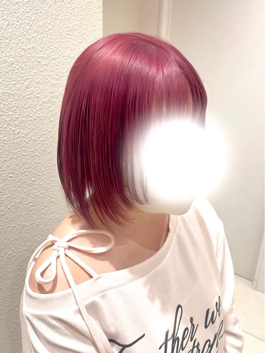 ミディアム ヘアカラー ちなみ/ハイトーン/ デザインカラーのヘアスタイル