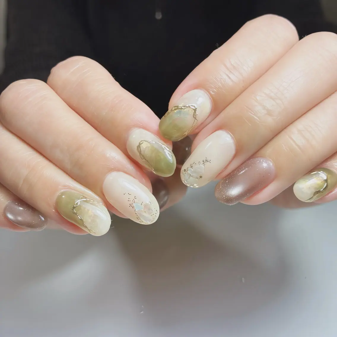 ネイル フットネイル マグネットネイル ニュアンスネイル シンプルネイル ブライダルネイル ハンドネイル nail salon anoneのネイルデザイン