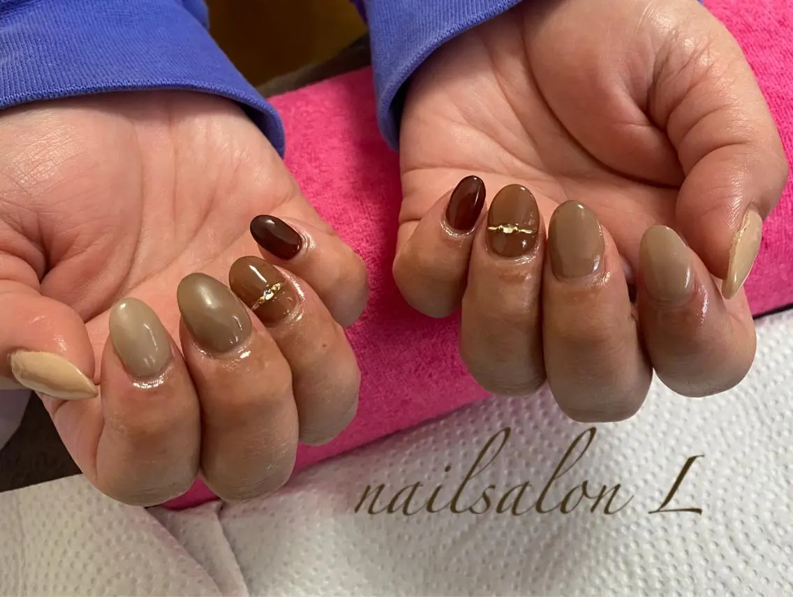 ネイル ジェルネイル ワンカラーネイル スカルプネイル NAILSALON Ｌのネイルデザイン