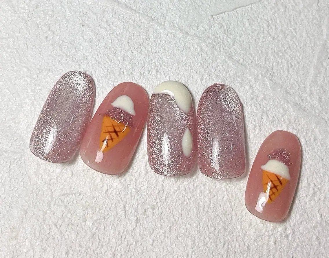 ネイル フットネイル ジェルネイル パラジェル 夏ネイル kiki nail &brow二子玉川のネイルデザイン