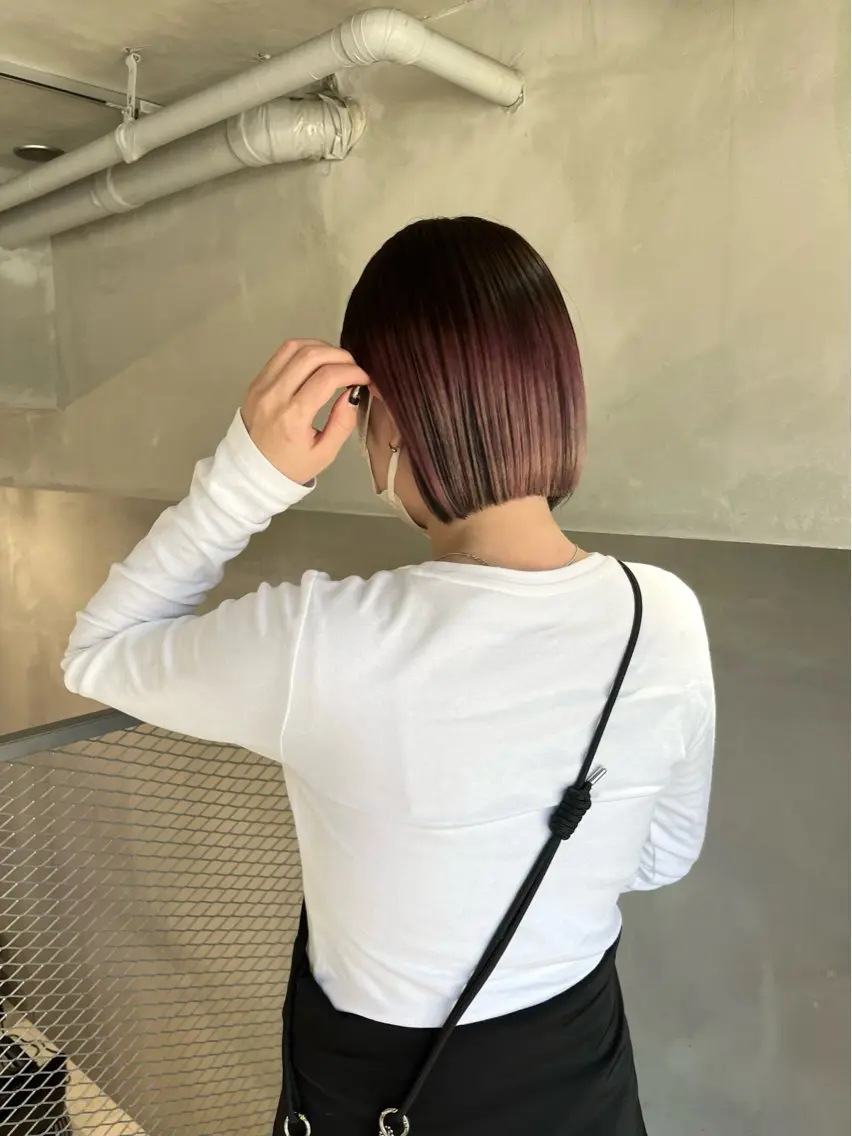 ショート カラー カット 縮毛矯正 bob/ aoiのヘアスタイル