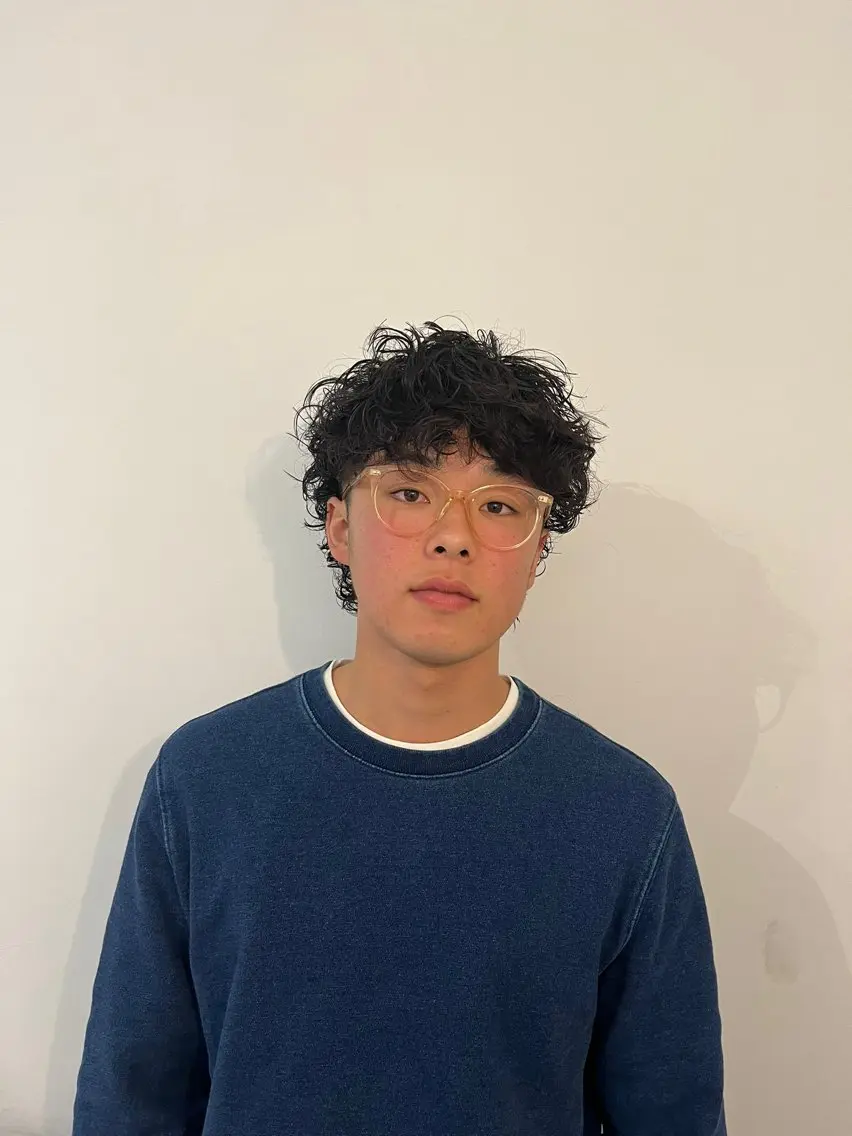 メンズ マレットヘア 窪田 力也のヘアスタイル