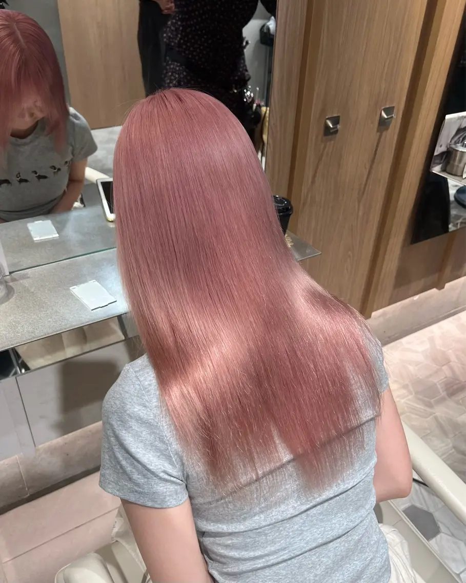 ロング ヘアカラー トリートメント ヘッドスパ ブリーチ/ブラウン 🤎MIREのヘアスタイル