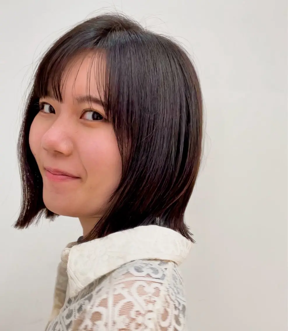 ミディアム ボブ 外ハネヘア 喜多 しおりのヘアスタイル
