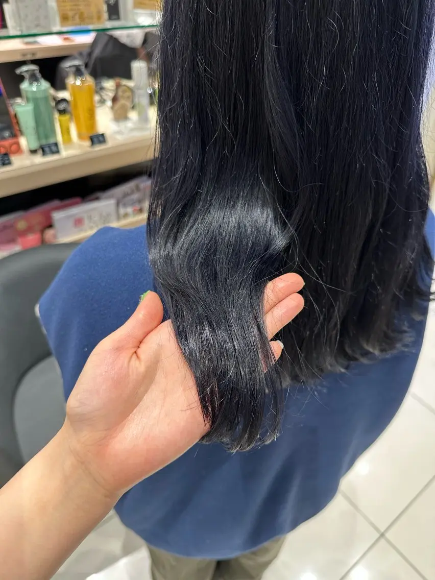 ロング カラー ヘアカラー クロスパーマ/うる艶 カラー/Kurumiのヘアスタイル