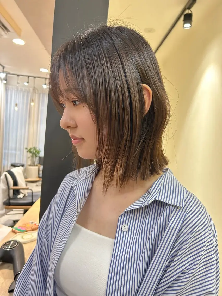 ミディアム レイヤーカット カット トリートメント hubhair レイヤー/透明感のヘアスタイル