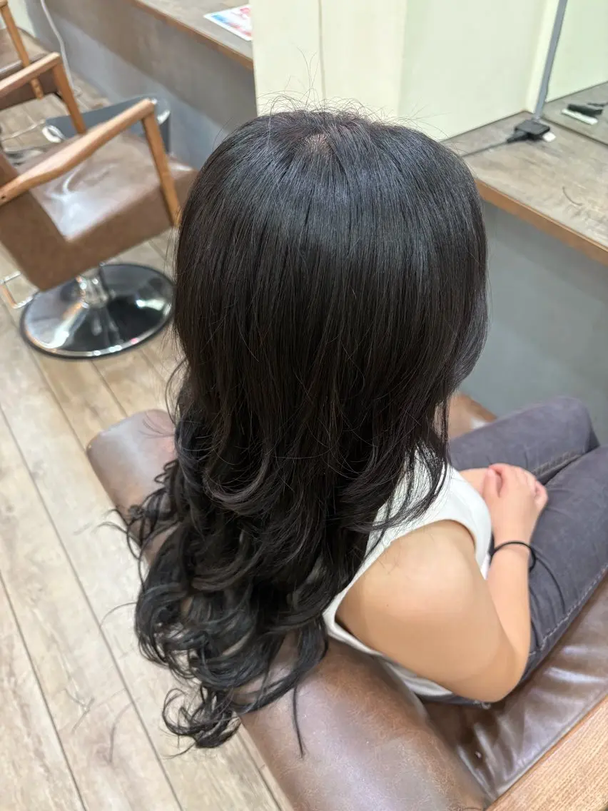 ロング 編み込みエクステ エクステ エクステ WEST OLAND 黒坂佳乃のヘアスタイル