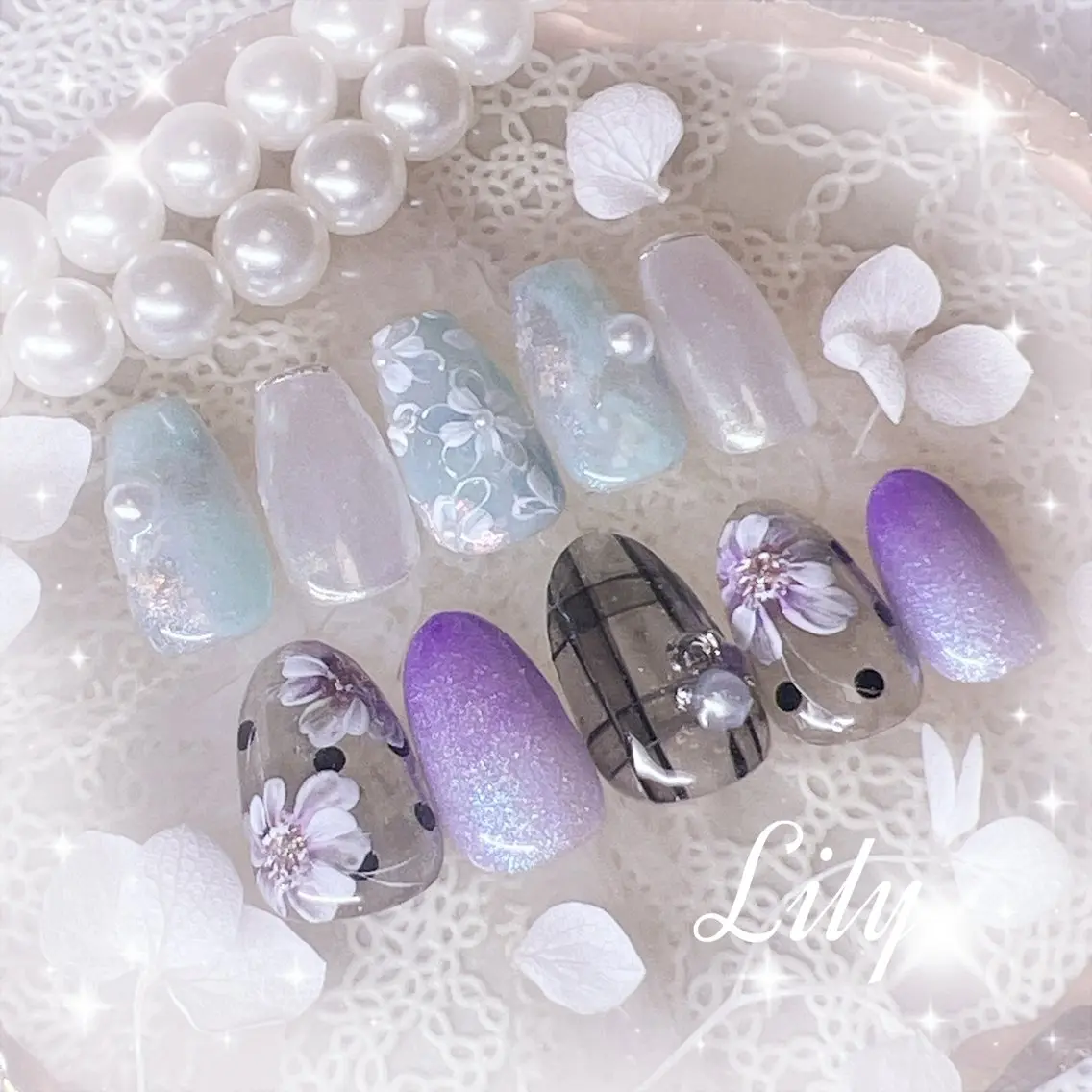 ネイル ハンドネイル Lily*nail 🌻Mii🌻のネイルデザイン