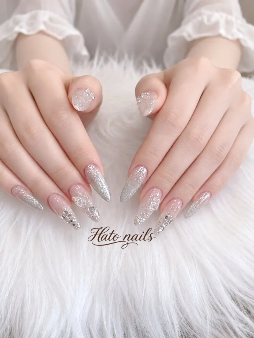 ロング 韓国風ヘア ハンドネイル Hato Nailsのネイルデザイン