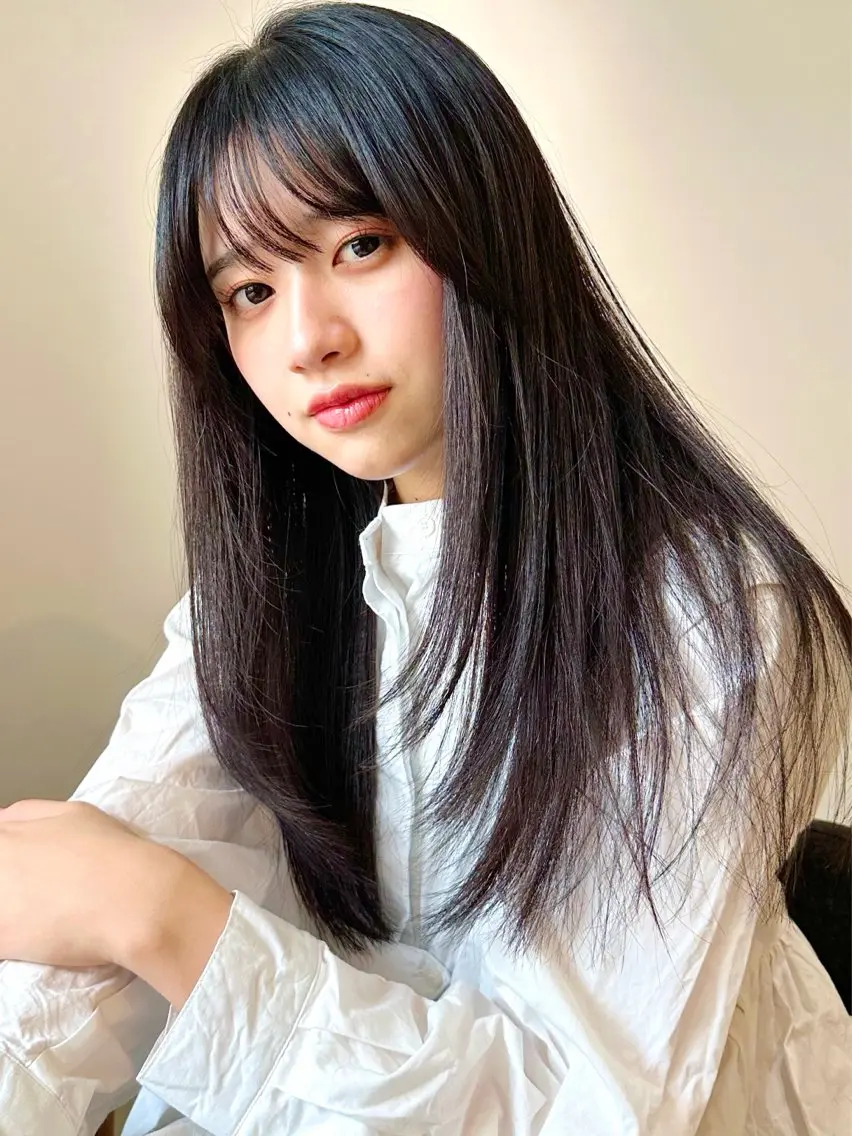 ロング カラー パーマ kazuki【顔周り ×レイヤーカット】のヘアスタイル