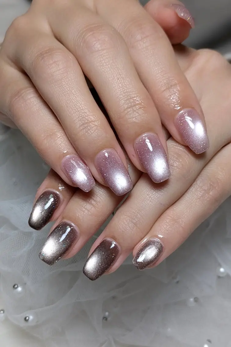ネイル フラッシュネイル マグネットネイル シンプルネイル バレンタイン ハンドネイル m&pPrivate nailsalonのネイルデザイン