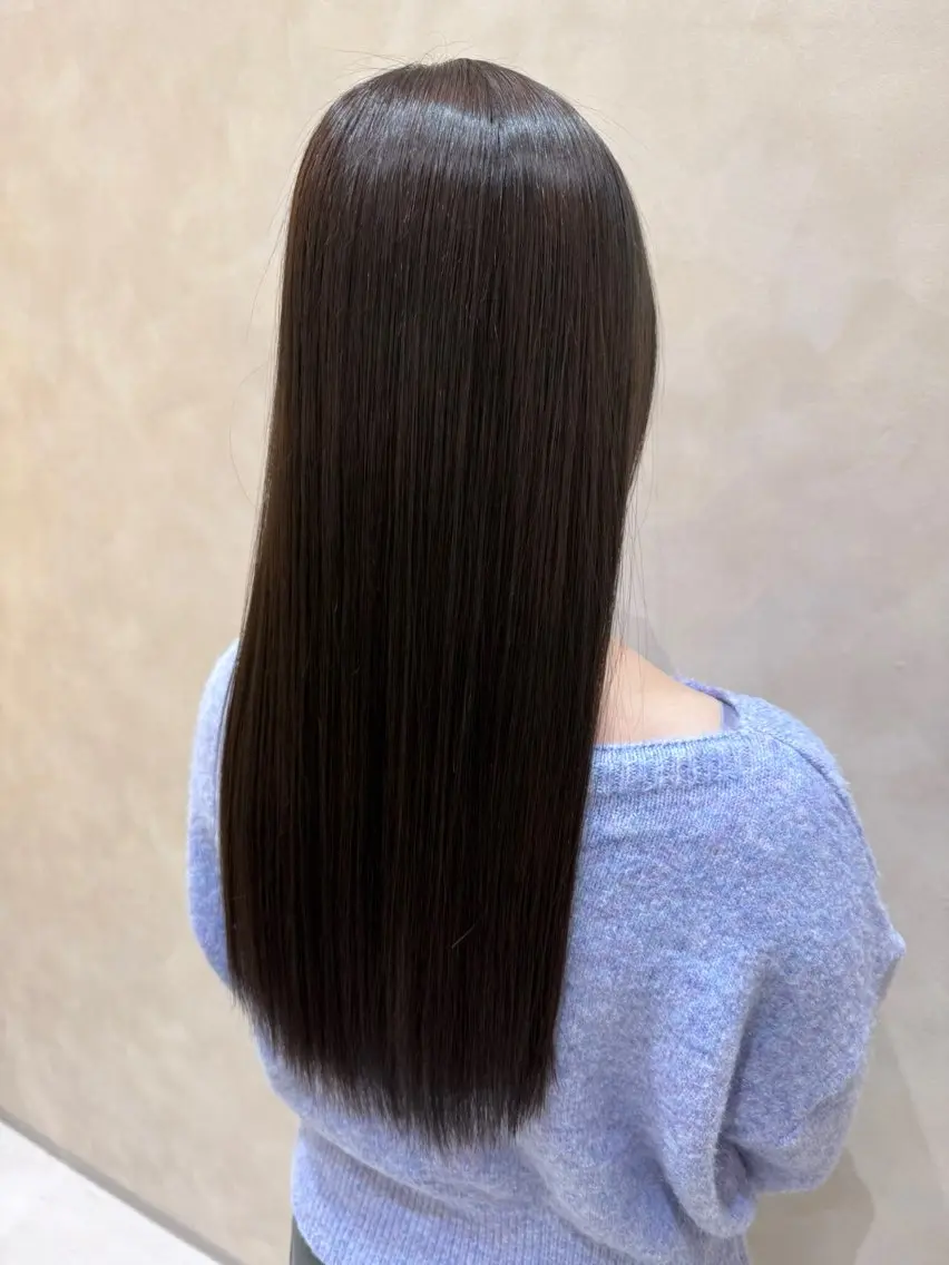 ロング 髪質改善 トリートメント カット ヘアカラー トリートメント 酸性ストレート 青木優磨のヘアスタイル