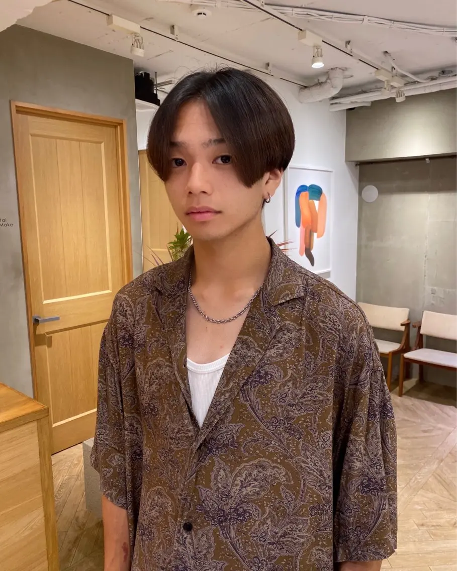 メンズ カット パーマ トリートメント シャドウパーマ 田形清流のヘアスタイル