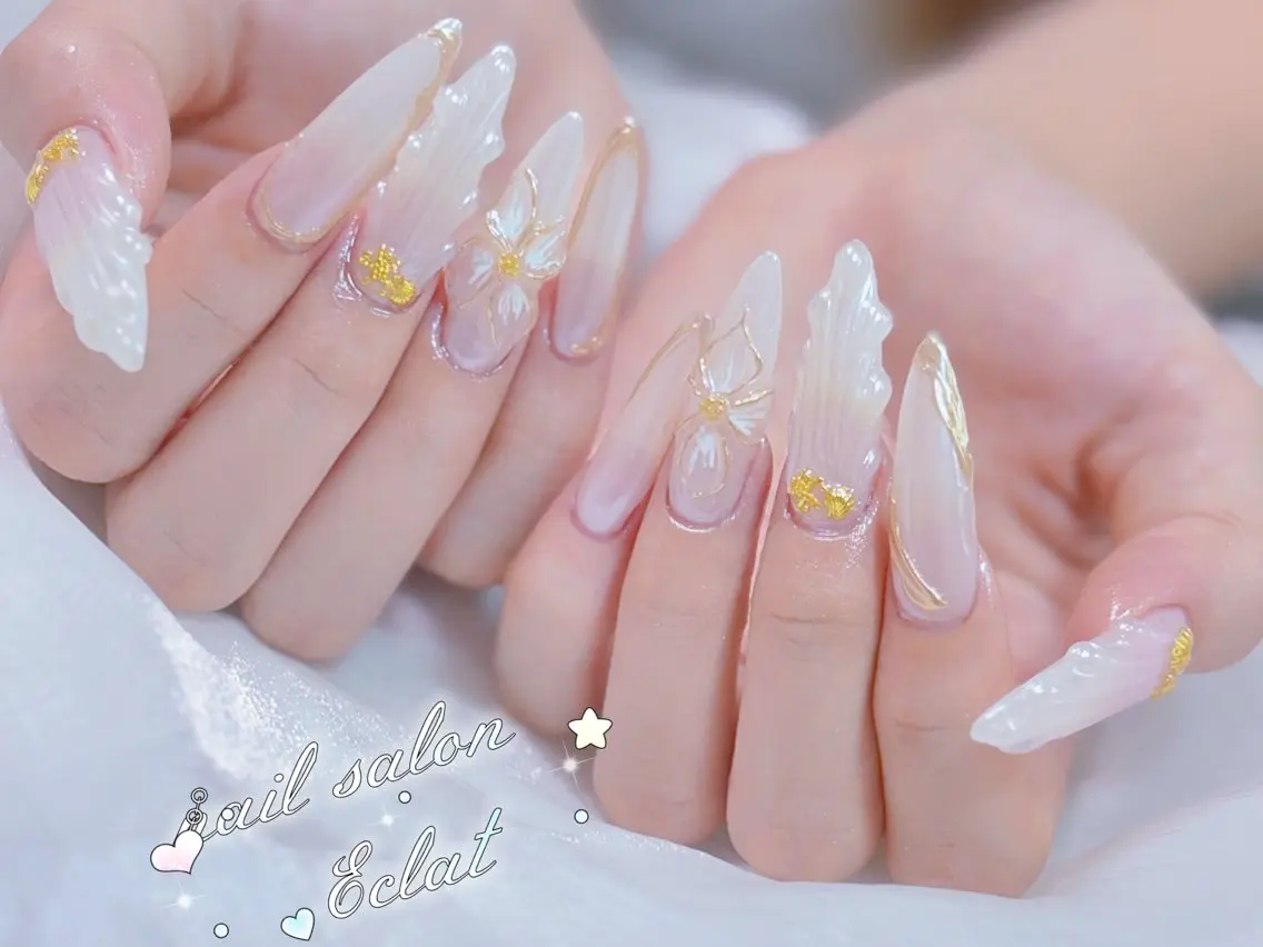 ネイル ハンドネイル ネイルサロンエクラ 🫧Shizukaのネイルデザイン