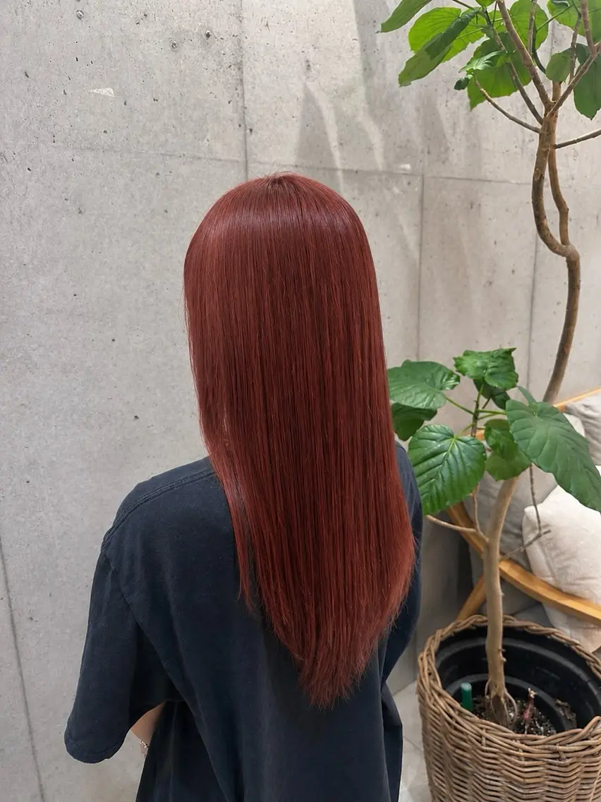 ロング レッドブラウン Sugar 🌷Ayaka🌷のヘアスタイル