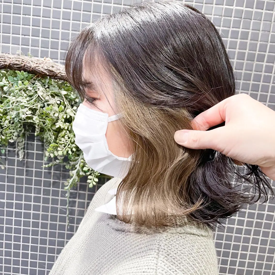 セミロング カラー ヘアカラー トリートメント 縮毛矯正/髪質改善 /韓国風 山川春輝のヘアスタイル