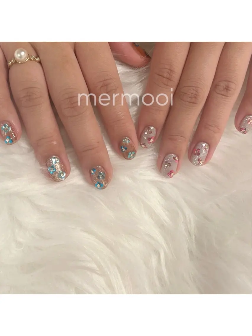 ネイル 韓国ネイル マグネットネイル mermooi nailのネイルデザイン
