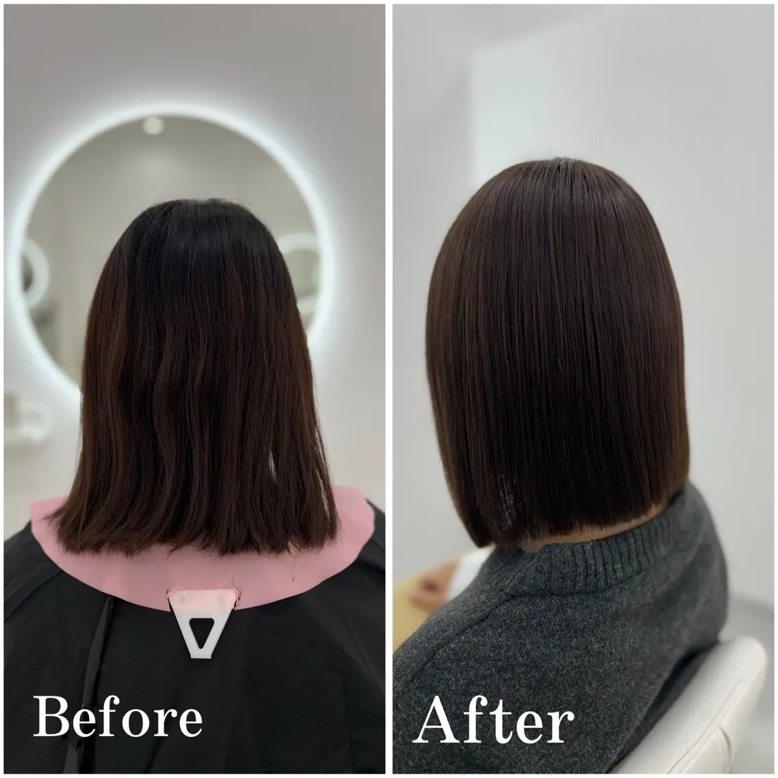 ミディアム カラー カット ヘアカラー トリートメント ✄﻿aini天王寺 ✄﻿ゆ乃のヘアスタイル
