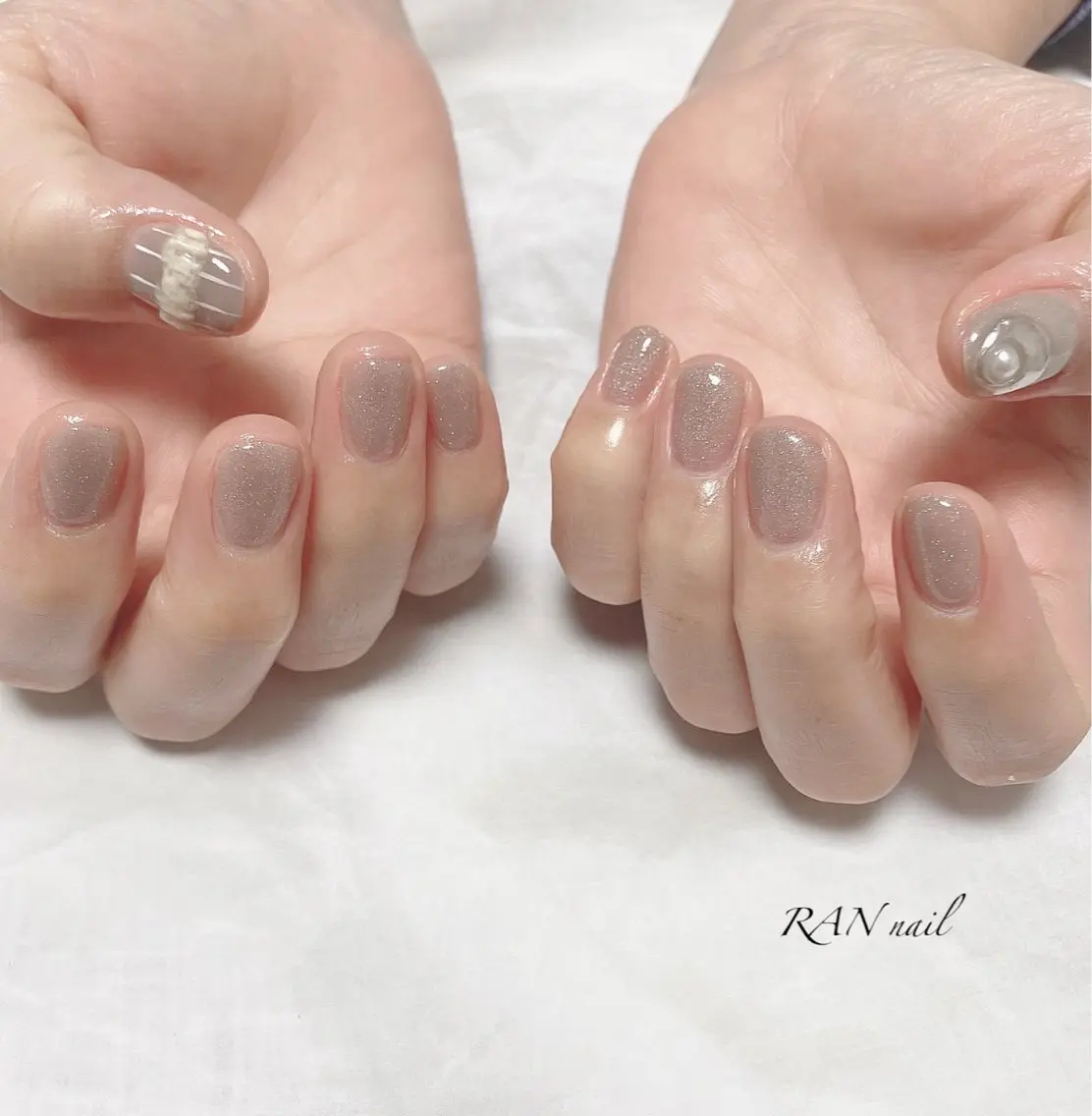 ネイル キラキラネイル ラメ(グリッター) ミラーネイル ワンカラーネイル シンプルネイル ハンドネイル フットネイル RAN nailのネイルデザイン