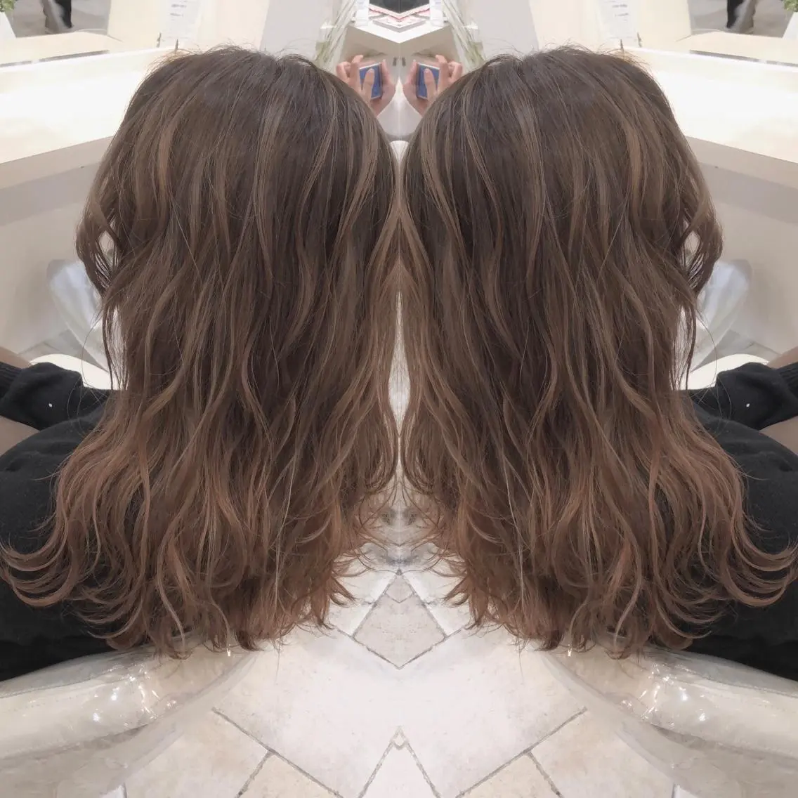 カラー 東梅田エリアカラー ヘアセットNo. 1のヘアスタイル