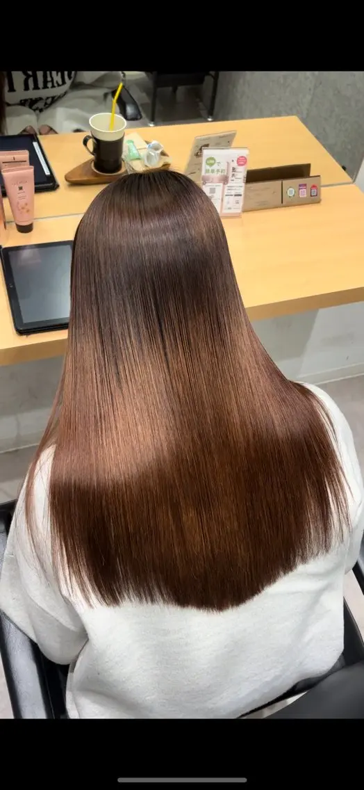 セミロング カラー アクアカラー 髪質改善 トリートメント 髪質改善ヘアケア 艶髪特化/上田のヘアスタイル