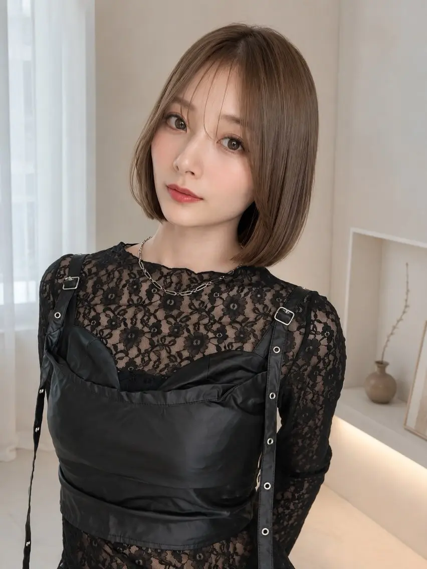 ショート カラー カット ヘアカラー トリートメント 🦋韓国風レイヤー/ 艶髪矯正🦋凛太郎のヘアスタイル