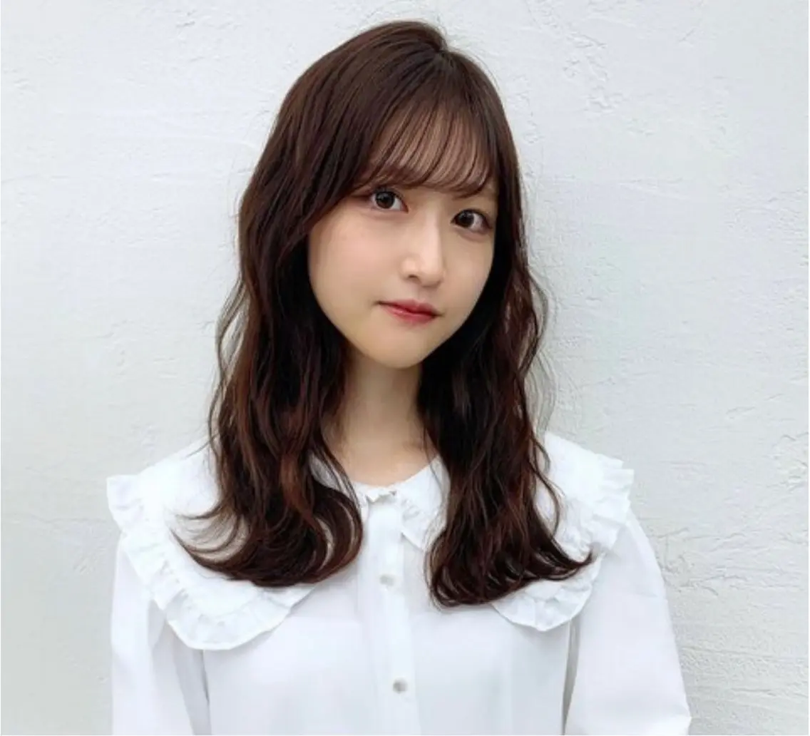 セミロング 梶 久菜乃のヘアスタイル