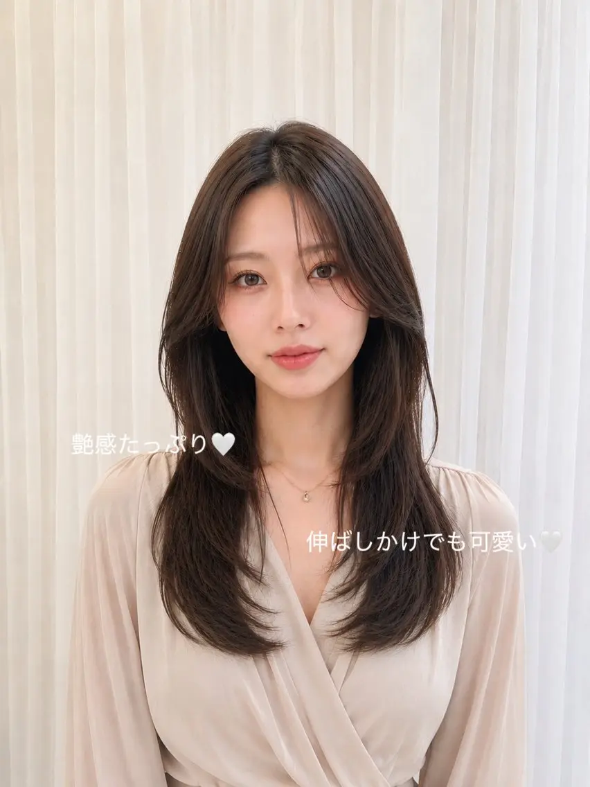 ロング カラー カット ヘアカラー トリートメント ヘッドスパ 💎レイヤー/韓国 💎石戸谷のヘアスタイル
