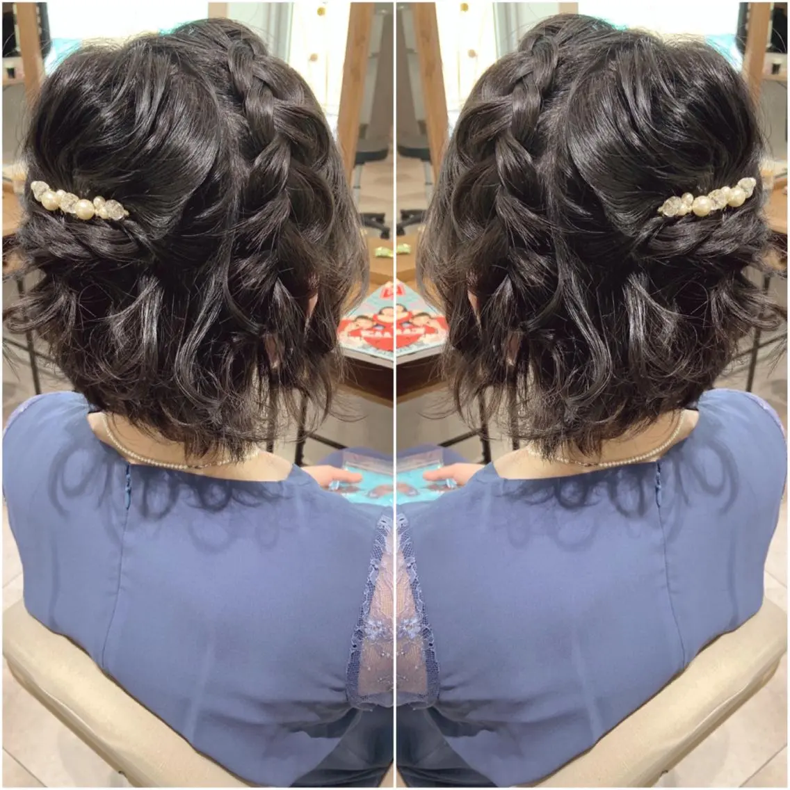 ショート ヘアアレンジ ショートボブ ボブ ショートヘア ヘアセット 韓国hair🦋 Nanaのヘアスタイル