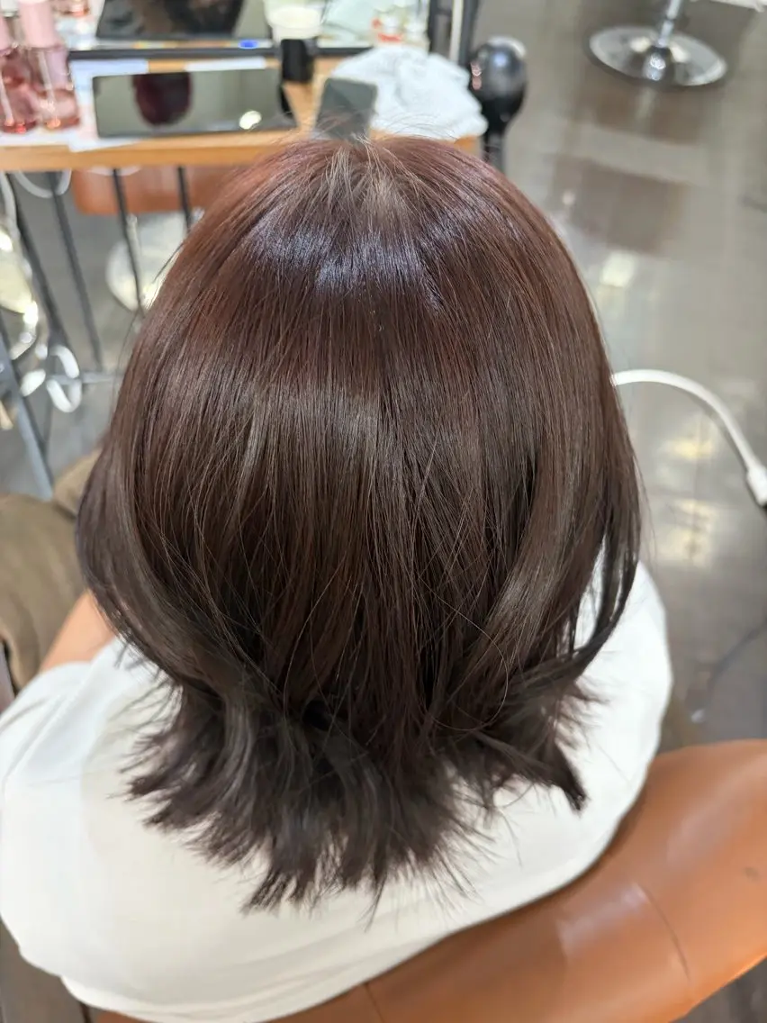 ミディアム カラー ブラウンカラー ココアブラウン ヘアカラー トリートメント you🪼 名駅カラーモデル🎨のヘアスタイル