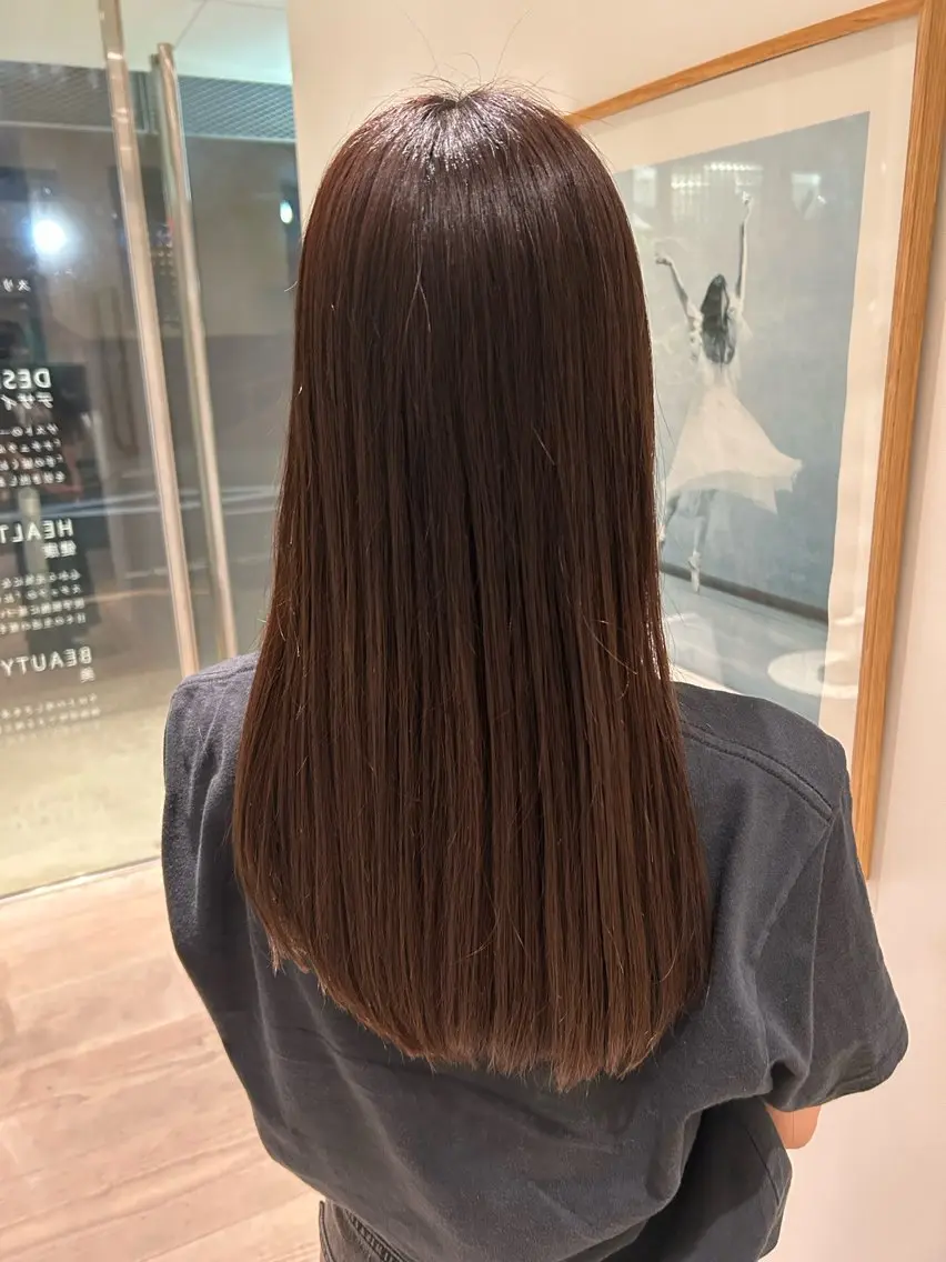 ミディアム パーマ 縮毛矯正 縮毛矯正 トリートメント THREE byKEEPのヘアスタイル