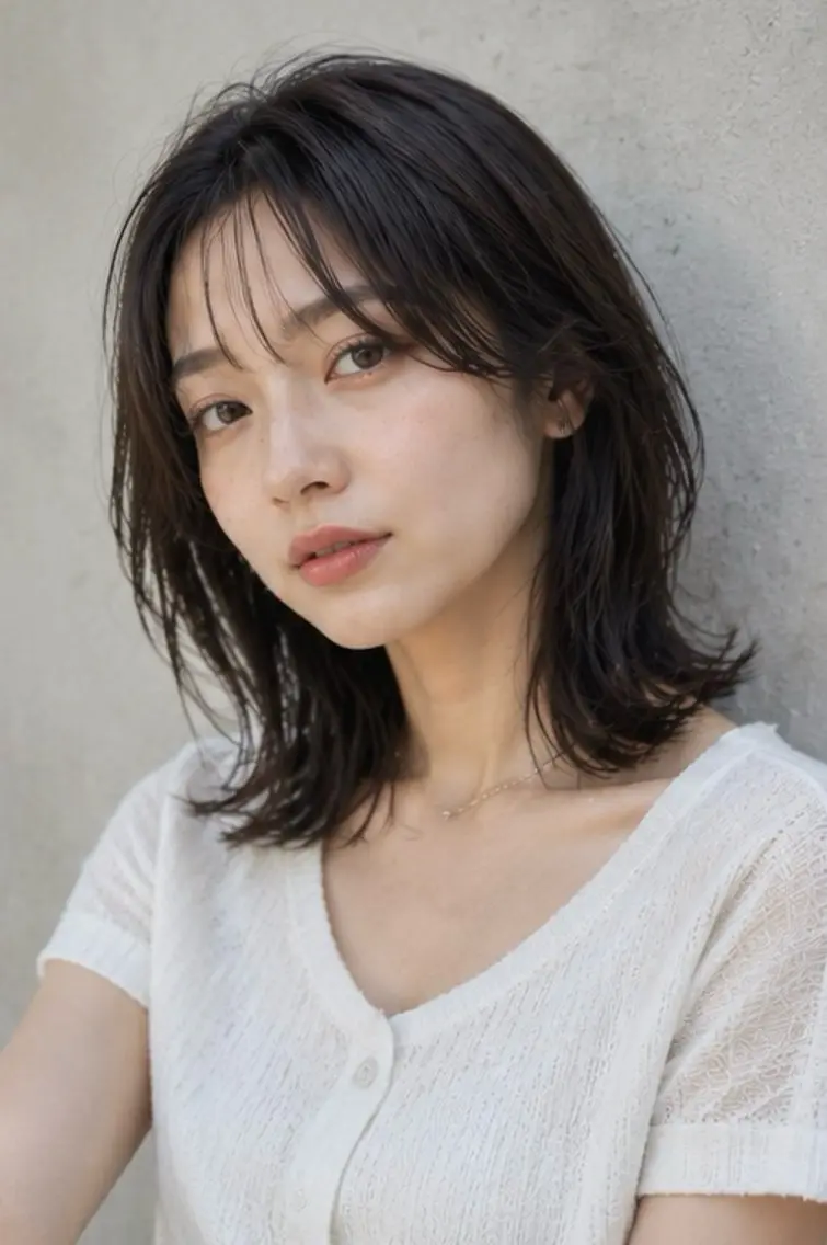 ミディアム カラー カット ヘアカラー トリートメント Garden 浅草蔵前のヘアスタイル