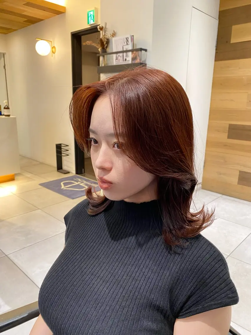 ミディアム カラー 梅田美容室 SPADICユヅキ♠のヘアスタイル