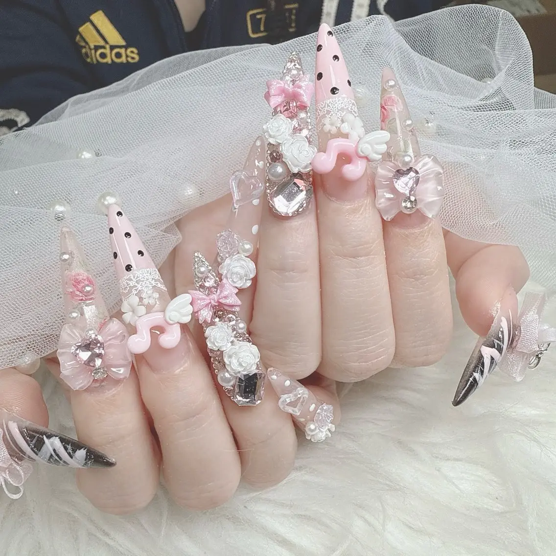 ネイル フットネイル フレンチネイル グラデーション 韓国ネイル ロングネイル ハンドネイル Hani Nail Salonのネイルデザイン