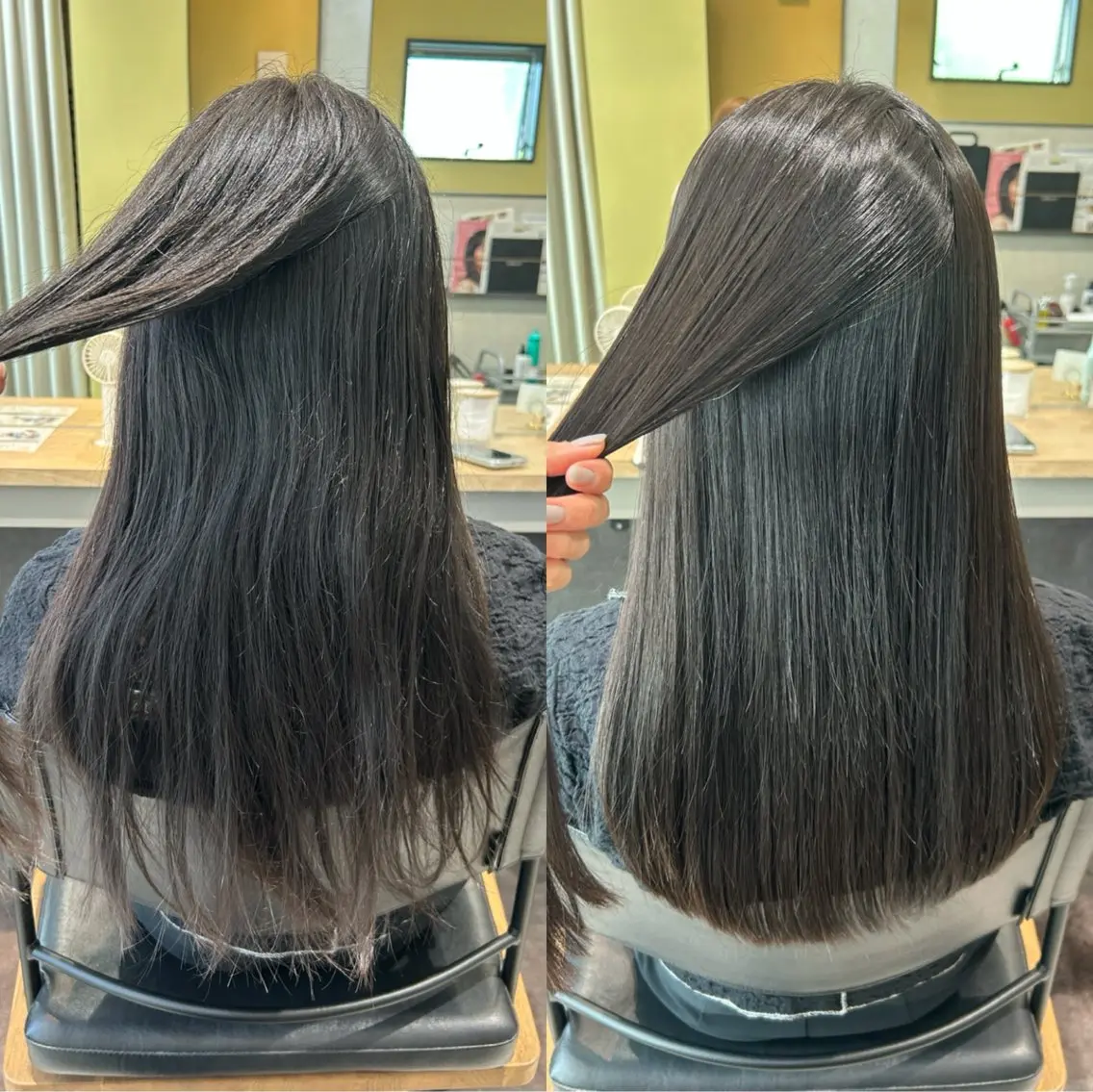 ロング パーマ 髪質改善 ストレートパーマ カット 縮毛矯正 トリートメント hubhair レイヤー/透明感のヘアスタイル