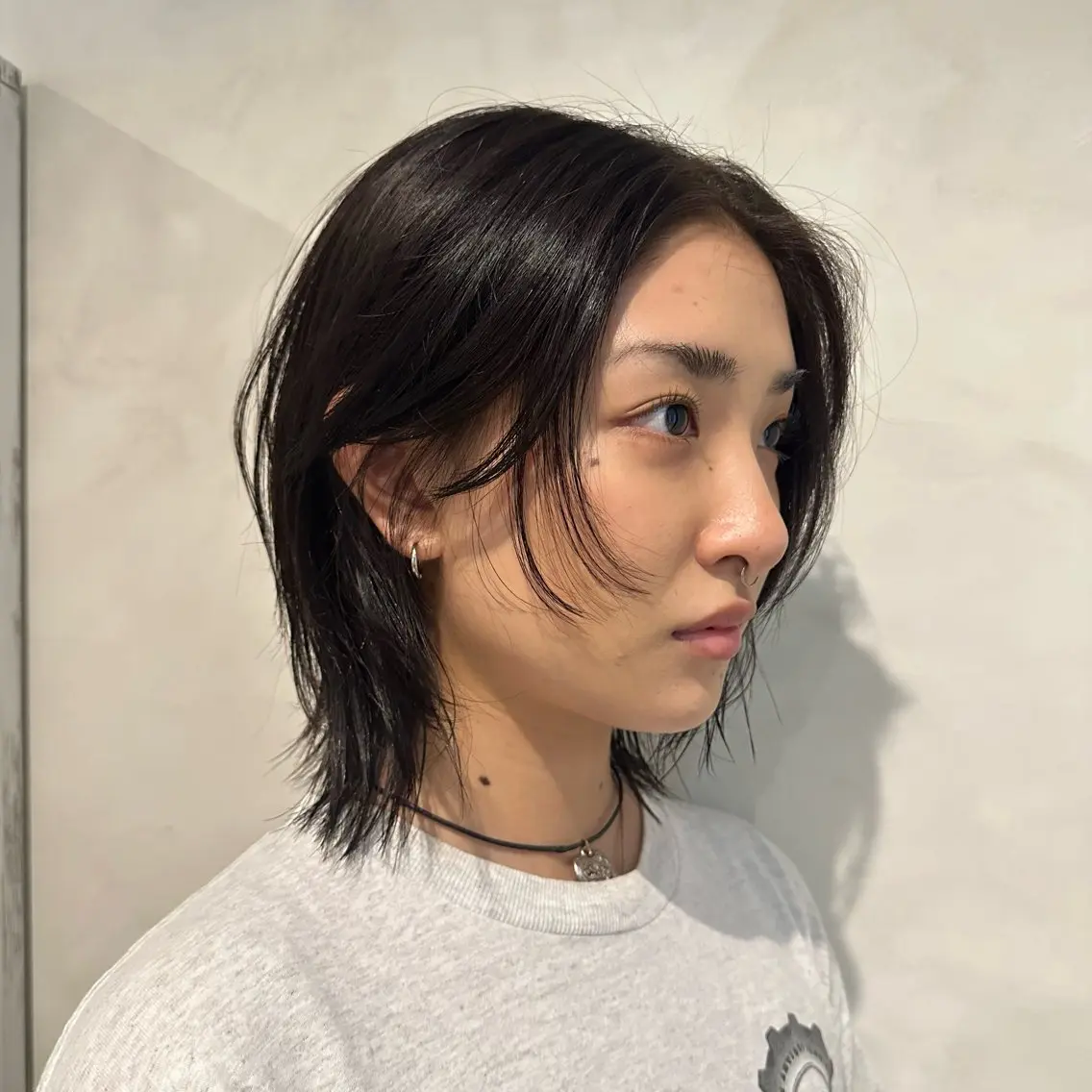 ミディアム ウルフカット Yuki☺︎パーマ レイヤーカットのヘアスタイル