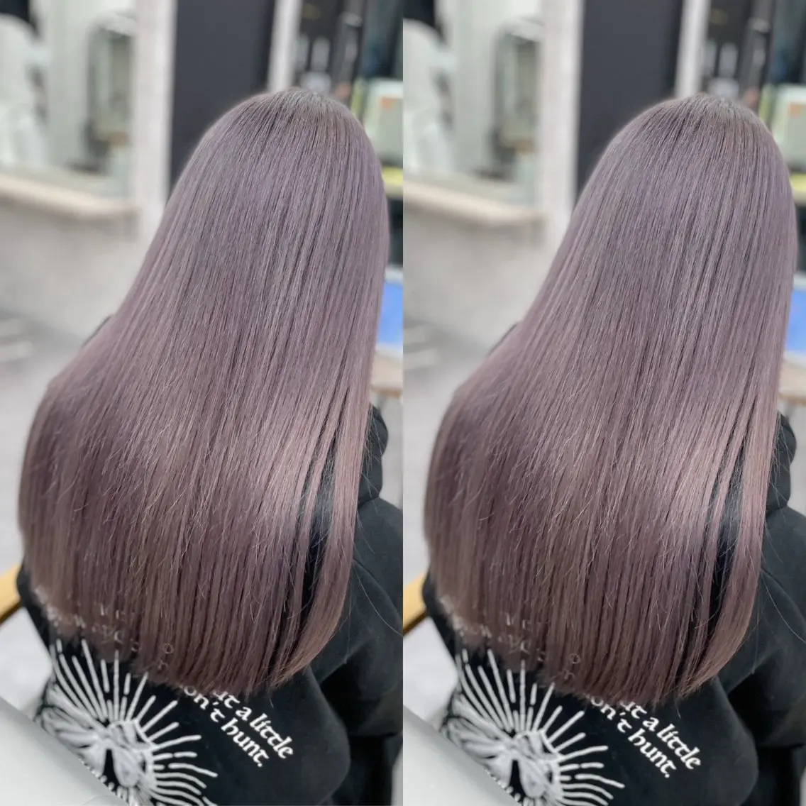ロング カラー ラベンダーカラー シルバー ヘアカラー トリートメント ヘアセット ブリーチ無しダブル カラー🦕まどかのヘアスタイル