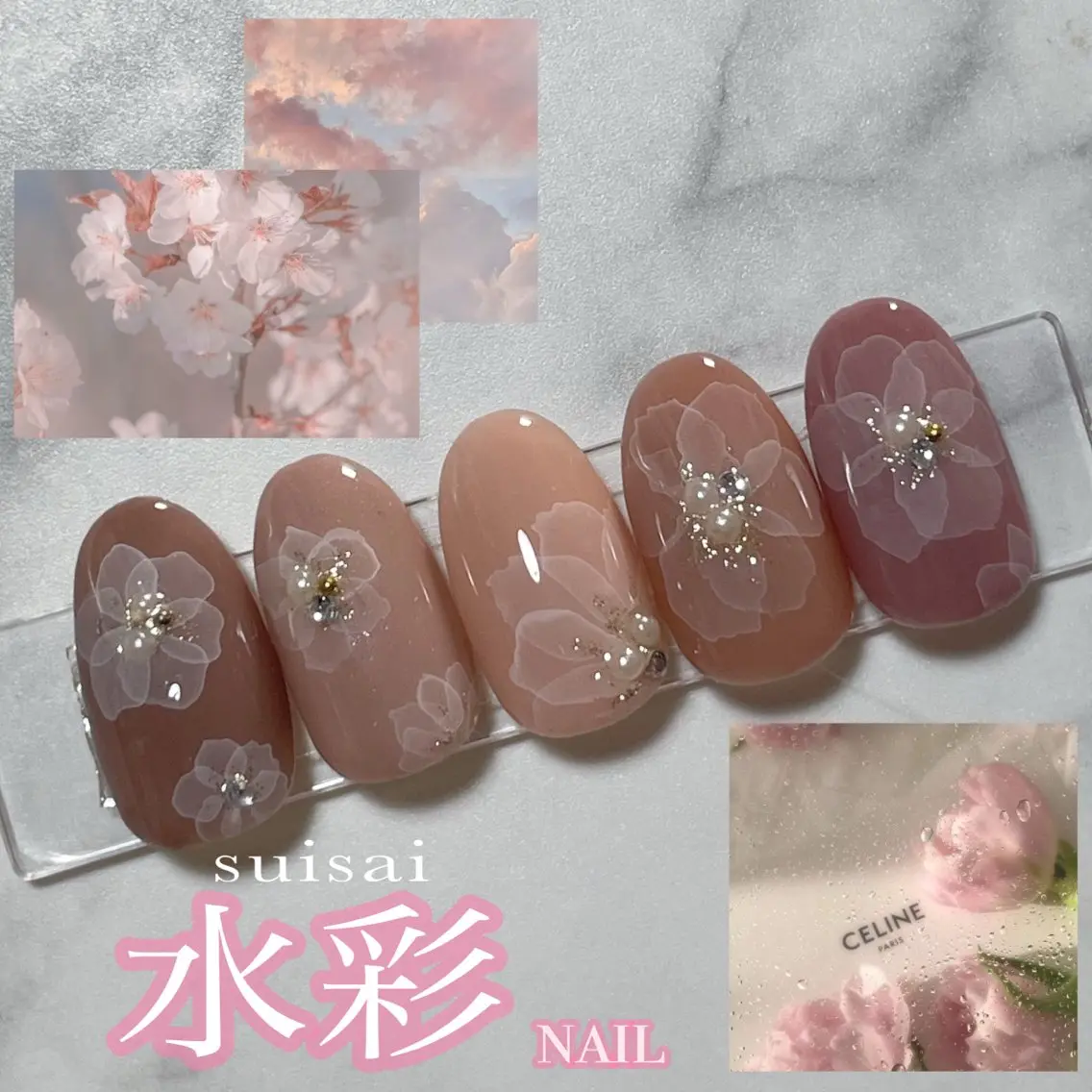 ネイル 𝐒𝐢𝐥𝐤 🎀𝐚𝐧𝐧𝐚のネイルデザイン